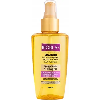 Vlasová regenerace Bioblas Keratin & Collagen - Regenerační olej na vlasy 100 ml