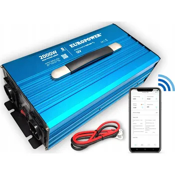 Měnič napětí 12V 230V 2000W MĚNIČ NAPĚTÍ NAPĚTÍ DC/AC INVERTOR ČISTÝ SINUS BLUETOOTH