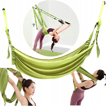 Letecká jóga houpací síť, hedvábný popruh na jógu, obrácené závěsné vybavení