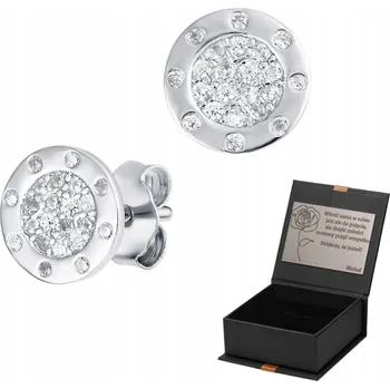 Náušnice Stříbrné náušnice kroužky se zirkony ryzost 925 DÁREK