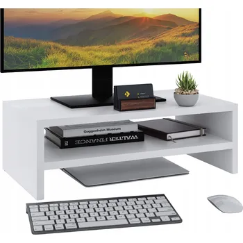 Podstavec pod monitor Podstavec pod monitor Wypych Meble bílý 41,5x23 cm s poličkou