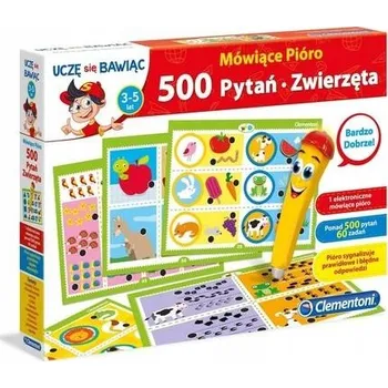 Desková hra Stolní hra Mluvící Pero 500 Otázek Zvířata Clementoni