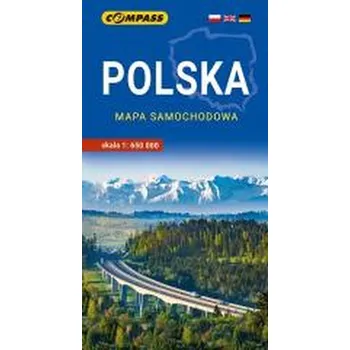 Cestování Polska mapa samochodowa 1:650 000 [PL] (2025, Compass)