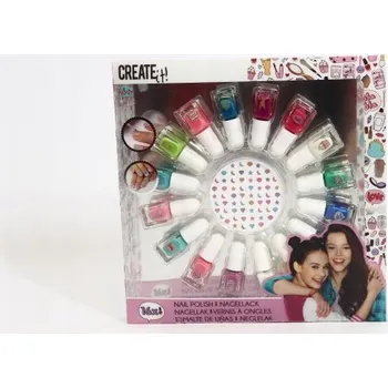 Lak na nehty Sada laků na nehty Create It! 84515 16 kusů s nálepkami