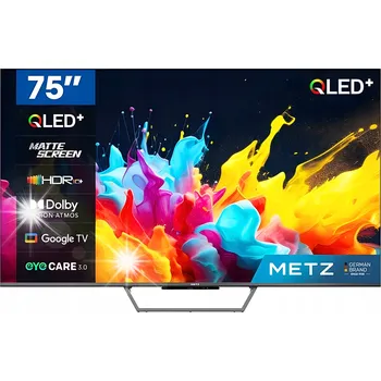 Televizor Televize 75" UHD Google TV METZ 75MQE7600Z 4K QLED 60Hz černá