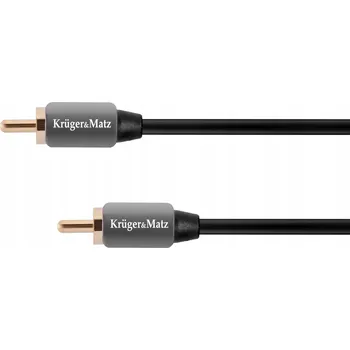 Audio kabel Kabel RCA - RCA Kruger&matz KM0301 1 m černý
