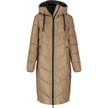 Dámský kabát Volcano dámský kabát béžový klasický s kapucí KABÁT J-MONACO velikost M