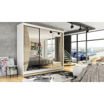 Šatní skříň Skříň Veneti ELEN 250 x 215 x 58 cm bílá