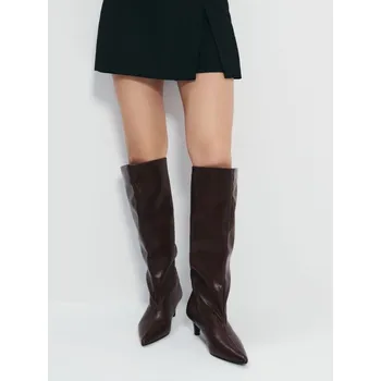 Dámské kozačky Kozačky na podpatku - 36 - House - hnědý - 391HB-88X