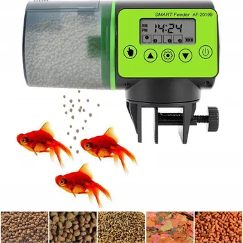 Krmítko pro ptáka AUTOMATICKÉ KRMÍTKO PRO AKVARIJNÍ RYBY DÁVKOVAČ KRMIVA PRO VŠECHNY DRUHY KRMIVO