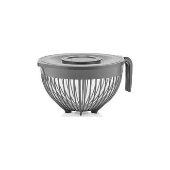 PLASTOVÁ MÍSA NA MÍCHÁNÍ LUNA 3L S POKLOPEM ŠEDÁ