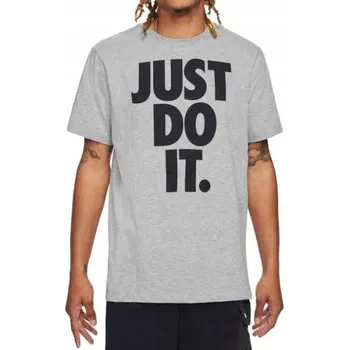 Pánské tričko Tričko tričko Nike Just Do It Big Logo, šedé, vel. M DX1987-063
