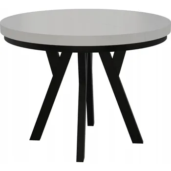 Jídelní stůl STŮL KULATÝ ROZKLÁDACÍ KOVOVÝ LOFT OBÝVACÍ POKOJ KUCHYNĚ POKOJ 90cm+2x50cm