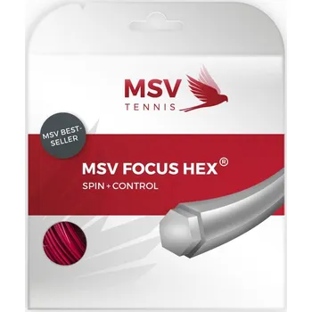 Struna na výplet tenisové rakety Tenisový výplet MSV Focus Hex (12 m) - red Červený (1.18 mm)