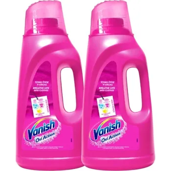 Odstraňovač skvrn Sada Vanish Oxi Action Tekutý odstraňovač skvrn pro barvu a bílou barvu 2 x 2 l