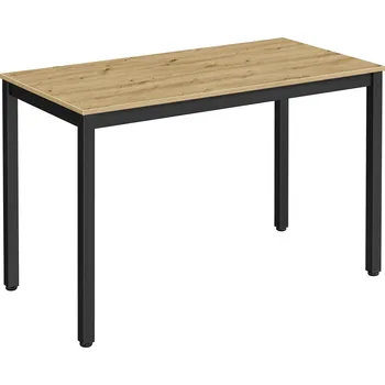 Jídelní stůl Černý jídelní stůl s deskou v dekoru dub artisan TESSA 120x60 cm