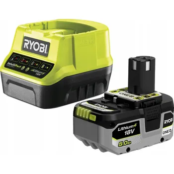 RYOBI AKUMULÁTOR 18V 5Ah RYCHLÁ NABÍJEČKA SADA ONE+ RC18150 RB18L50