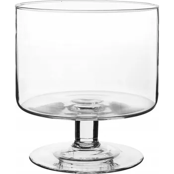 Salátová Mísa Edwanex People na noze 20 x 22 cm, průhledné sklo