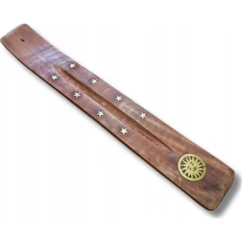 Vonná tyčinka Podstavec na vonné tyčinky se Sluncem, dřevěný podstavec na vonné tyčinky
