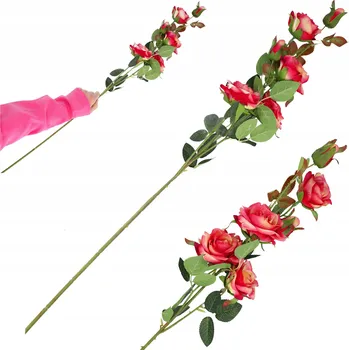 umělá květina Umělé květy růže jako živé na balkon větvičky 93 cm do vázy na aranžmá