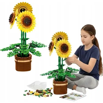 ostatní stavebnice STAVEBNICE SLUNEČNICE V KVĚTINÁČI, SADA 739 DÍLŮ DÍLKŮ