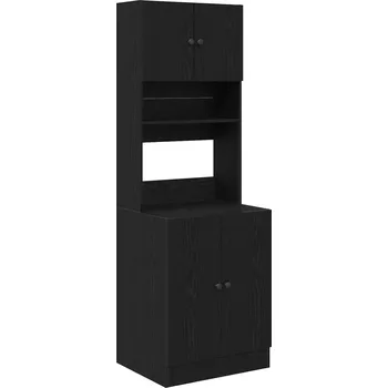 Příborník do zásuvky vidaXL Kuchyňský bufet s policí 2 pcs Černý dub 60 x 50 x 180 cm [3365557]