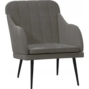 Křeslo Relaxační křeslo sametové tmavě šedé 63x76x80 cm