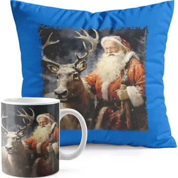 SADA HRNEK + POLŠTÁŘ MODRÁ – VÁNOČNÍ MIKULÁŠ SOB DÁREK