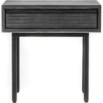 Noční stolek Noční stolek Capella 50 cm z masivu šedý/grafit