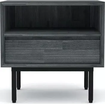 Noční stolek Noční stolek Capella 55 cm z masivu šedý/grafit