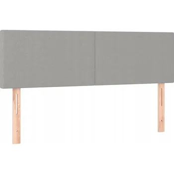 Čelo postele světle šedé 144x78/88 cm, dřevěné nohy