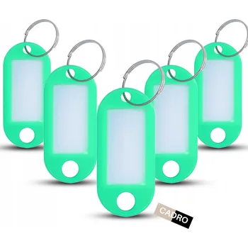 Přívěsky na klíče identifikační štítky přívěsek klíčenky 5x2 cm zelené 5 kusů