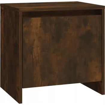 Noční stolek Noční stolek s 1 dvířky, kouřový dub, 45x34x44,5 cm