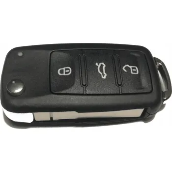 Autoklíč Náhradní obal klíče 3-tlačítkový, VW (HU66) Frekvence 433 MHz + Transpondér