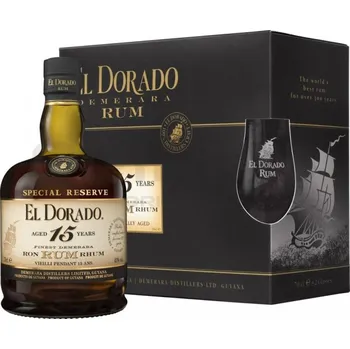 Rum El Dorado 15YO 0,7l 43% + 2 skla