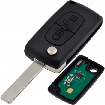 Autoklíč Náhradní obal klíče 2-tlačítkový, PEUGEOT (HU83) + Transpondér