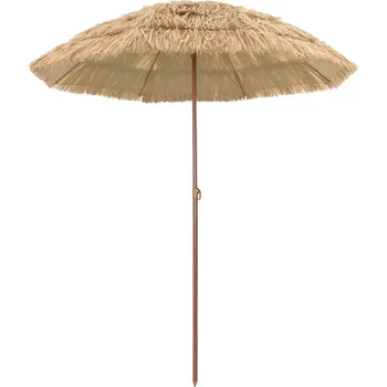 Stínicí technika vidaXL Plážový slunečník Přírodní 255 x 255 x 255 cm Polyester a ocel [42006676]