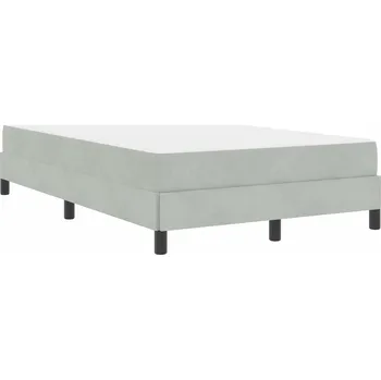 Postel vidaXL Postel s boxspringem s matrací Světle šedá 120 x 200 cm textil [3398683]