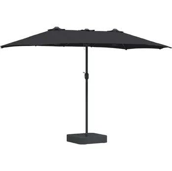 Stínicí technika vidaXL Zahradní slunečník Černá 385 x 209 x 244 cm Polyester [42003289]