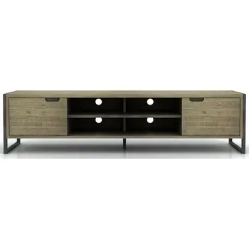 Televizní stolek TV stolek Flow 200 cm z masivu hnědý/grafit