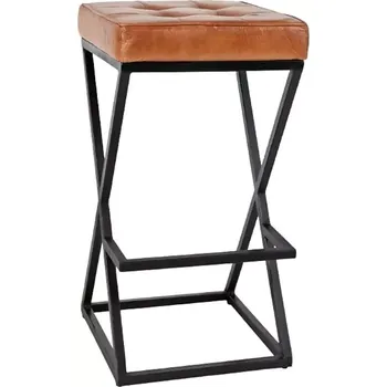 Barová židle Barová židle Avola kůže hnědá/černá