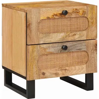 Ložnice Noční skříňka Přírodní 40 x 33 x 46 cm Masivní mangové dřevo