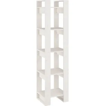 Knihovna Bílá police z masivního borovicového dřeva 41 x 35 x 160 cm