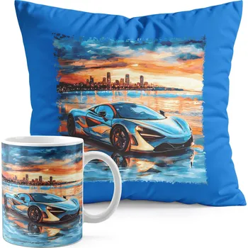 SADA HRNEK + POLŠTÁŘ MODRÝ – AUTA SUPER AUTA PLÁŽ MĚSTO NOC