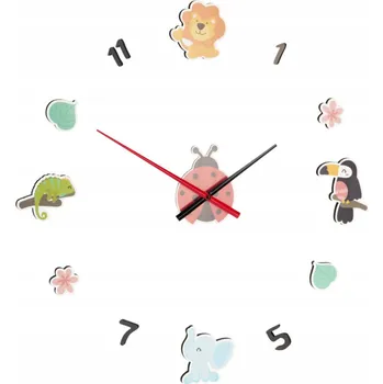 Hodiny DIY HODINY PLAST BAREVNÉ DO DĚTSKÉHO POKOJE 31 X 12 X 4 CM