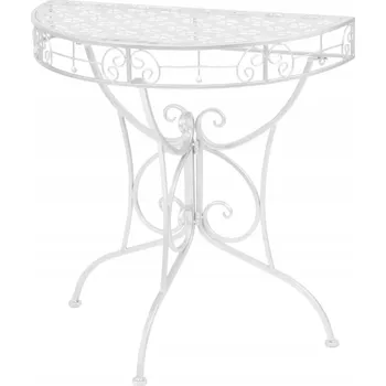 Konferenční stolek Odkládací stolek ve vintage stylu, kovový, stříbrný, 72x36x74 cm