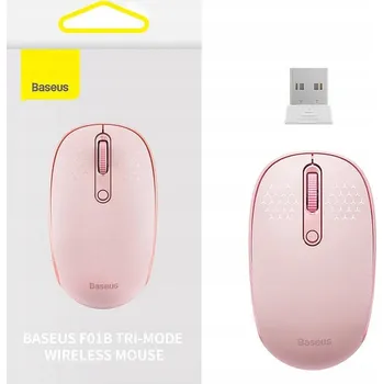 Myš Baseus Růžová Bezdrátová Myš Tichá Bluetooth 2.4G Nastavení DPI