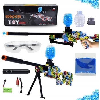 Dětská zbraň PUŠKA NA VODNÍ GELOVÉ KULIČKY VELKÁ SADA PISTOLE BEZPEČNÁ