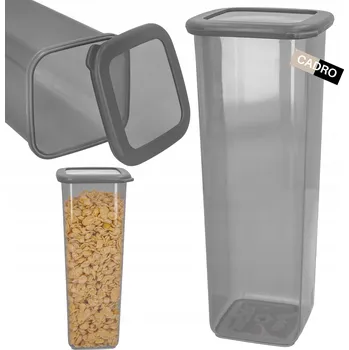 Dóza na potraviny Nádoba na potraviny na těstoviny, plastová 2l do kuchyně s víkem 11x28 cm