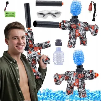 Dětská zbraň PUŠKA ELEKTRICKÁ ZBRAŇ - SAMOPAL NA GELOVÉ KULIČKY ORBEEZ